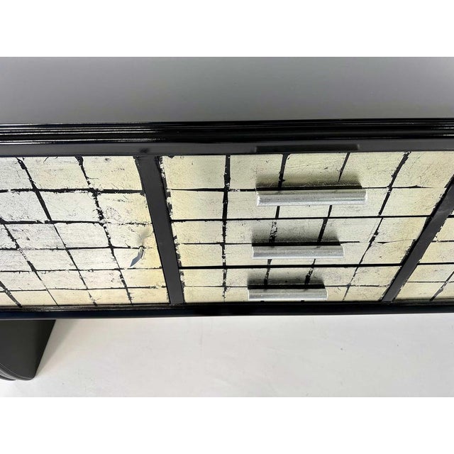Leaf Sideboard in Black and Silver, 1950s For Sale - Image 9 of 11