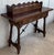 Catalan Spanish Lady Desk or Console Tablein Carved Walnut and Iron Stretcher For Sale - Image 4 of 13