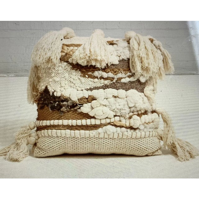 Textile Monumental Romeo Reyna Textile Art Tapestry Pillow, 1960 For Sale - Image 7 of 9