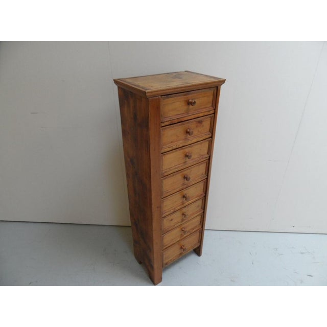 Antique Pine Filing Cabinet with Drawers, 1890s For Sale - Image 10 of 12