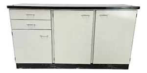 Vintage Formica Sideboard with Marble-Effect Top, 1970