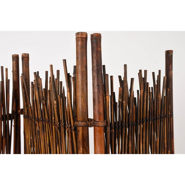 Italian Rattan Partition Room Divider Screen, 1900s For Sale - Image 13 of 17