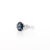 Blue 3.29 Carat Oval Blue Sapphire & Diamond in Platinum Engagement Ring, Size 6.75 For Sale - Image 8 of 8