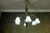 Art Deco French Bronze and Frosted White Glass Six-Light Chandelier, 1930s For Sale - Image 14 of 18