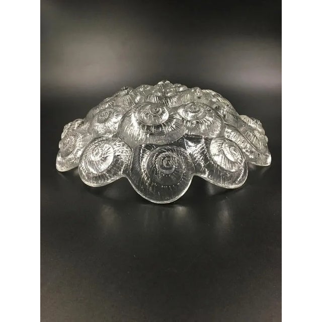 French Art Deco Glass Bowl with Shells and Fossil Motif, 1930s For Sale - Image 4 of 6
