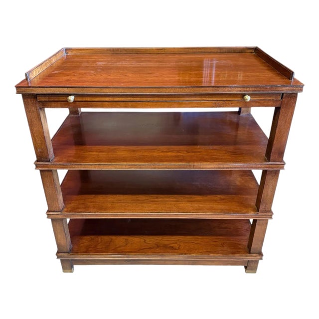 Attributed to Hickory White Tiered Table or Nightstand For Sale