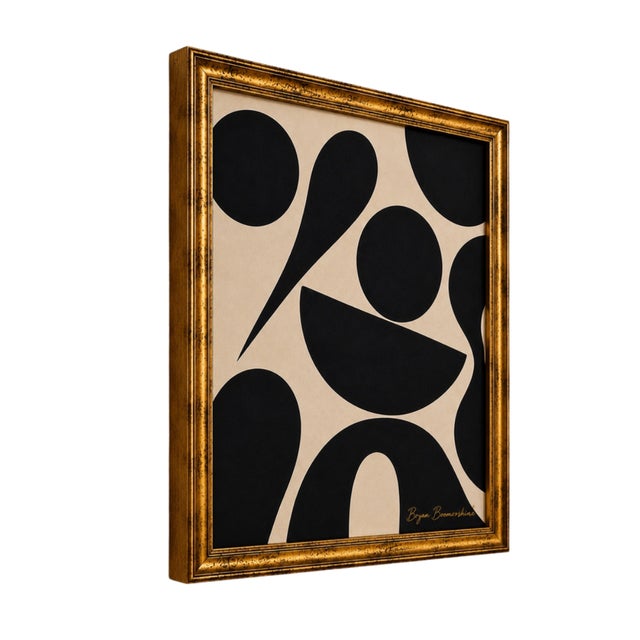 Mid-Century Modern Quiet Geometry Abstract Painting Framed by Bryan Boomershine For Sale - Image 3 of 5