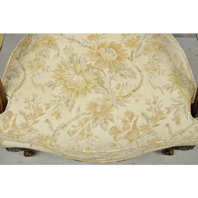 Vintage Heritage French Country Louis XV Style Cane Back Fauteuil Arm Chair For Sale In Philadelphia - Image 6 of 10