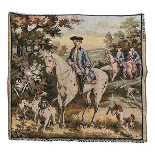 Vintage French Aubusson Jacquard Tapestry, 1980s For Sale