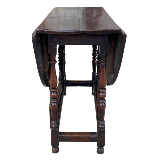 English Late 19th Century English Oak Gateleg Table For Sale - Image 3 of 8