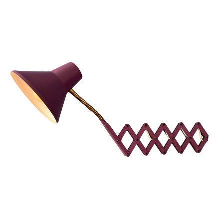 Vintage Space Age Scissor Wall Lamp For Sale