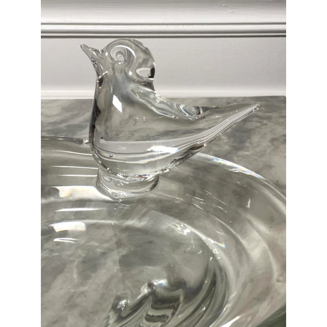 Mid 20th Century Licio Zanetti Murano Glass Sculptural Bird Decorated Bowl, Signed For Sale - Image 9 of 12