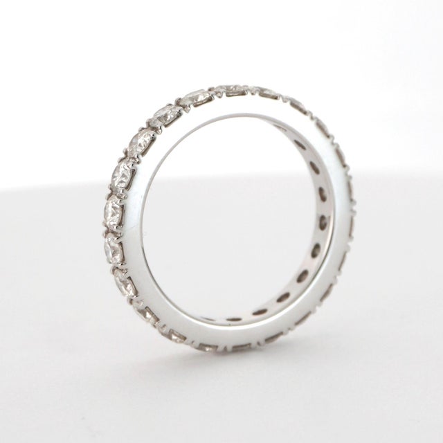 18k White Gold Diamond Ring 2.16ct G Vs2 Size 6.5 For Sale - Image 11 of 18
