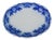 Antique w.h. Grindley Flow Blue Oval Porcelain Platter Tray Centerpiece England For Sale
