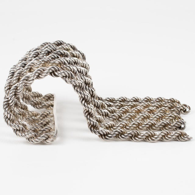 Contemporary Mercedes Robirosa Paris Massive Silvered Chain Bracelet For Sale - Image 3 of 10