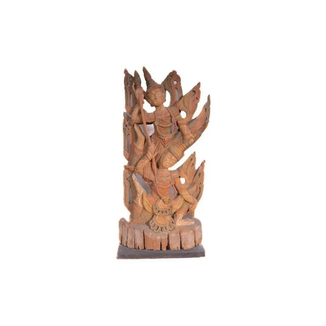 Oriental Sculpture in Wood For Sale - Image 6 of 6