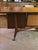 Wood Mid 20th Century Alma Skulptura Mid Century Walnut Executive Desk, 78” Danish Modern, Cane Panel For Sale - Image 7 of 11