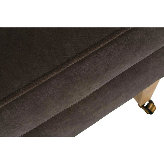 Alcott Ottoman, Chocolate Velvet For Sale - Image 6 of 8