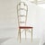 High Back Chiavari Chair in Brass and Embroidery, 1960s For Sale - Image 6 of 11