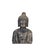 Black 13.5" Black Brown Distressed Marks Small Stone Sitting Buddha Statue For Sale - Image 8 of 8