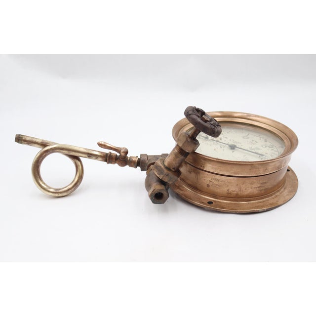 Antique Ashcroft Steam Pressure Gauge For Sale - Image 4 of 9