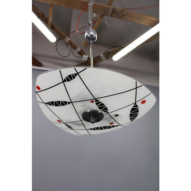 1970s Mid-Century Pendant in Chromed Metal and Glass, Former Czechoslovakia, 1970s For Sale - Image 5 of 9