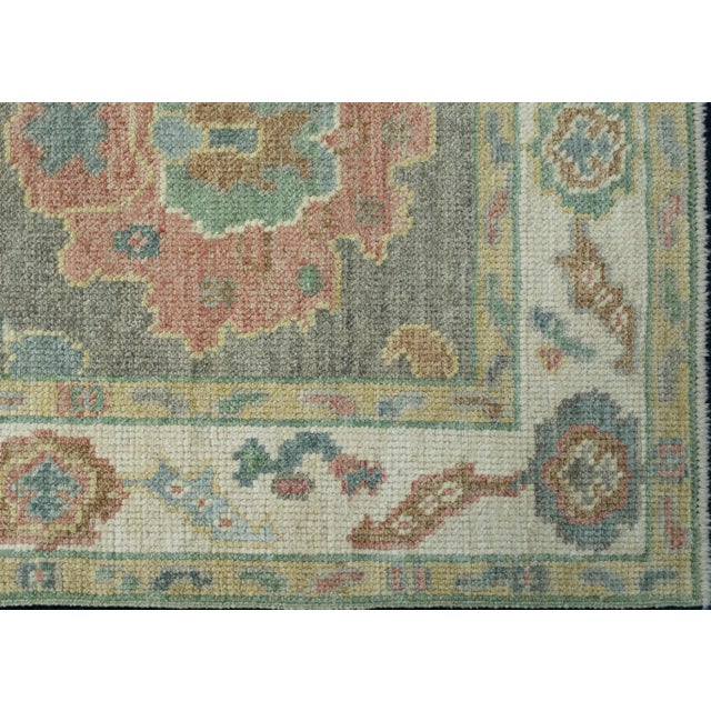 Turkish Oushak Rug 2'6" x 5'7" #17514 For Sale - Image 4 of 8