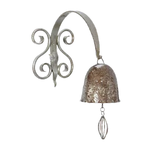 Patinated Wrought Iron Art Deco Amsterdam School Gong or Bell, 1930s