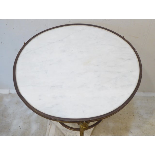 Early 20th Century Antique French Bronze & Marble Gueridon For Sale - Image 5 of 5