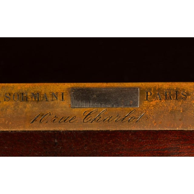 Antique French Marquetry Ormolu Side Table 3 Drawer Cabinet Commode Paul Sormani For Sale - Image 18 of 18