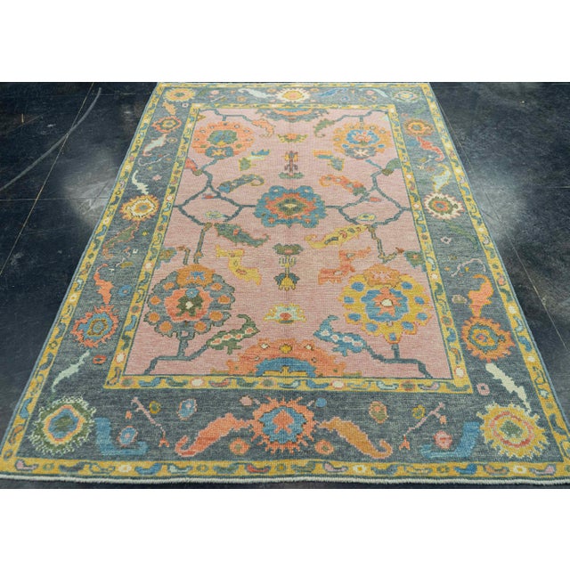 Turkish Oushak Rug 4'10" x 7'2" #19053 Explore a curated collection of hallway runners, wool rugs, and handmade...