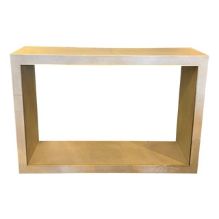 Faux Shagreen-Embossed Console Table by Restoration Hardware For Sale