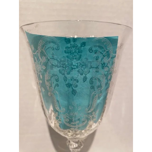 These 3 are classic etched Fostoria Water or Wine glasses. The pattern is very lovely and I especially love the Optic...