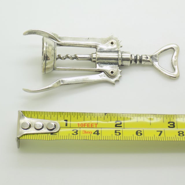 Vintage Italian Handmade Genuine Silver Corkscrew from Arezzo Tuscany, 1970s For Sale - Image 9 of 10