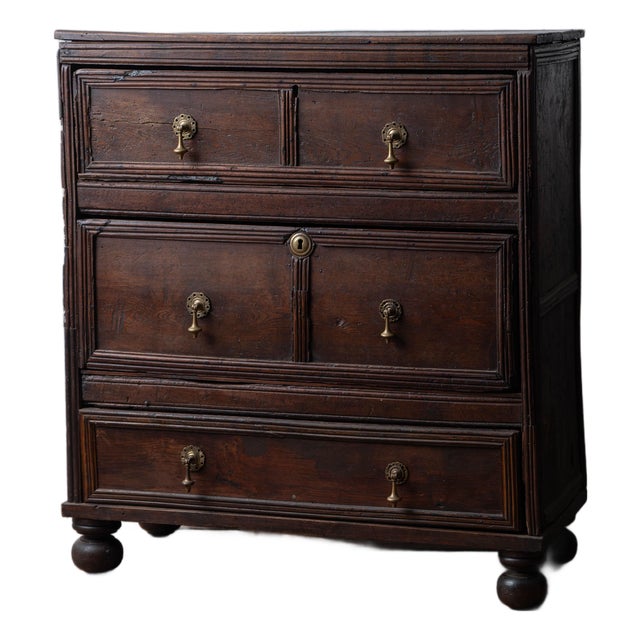 Jacobean Oak Chest of Drawers, 17th Century For Sale