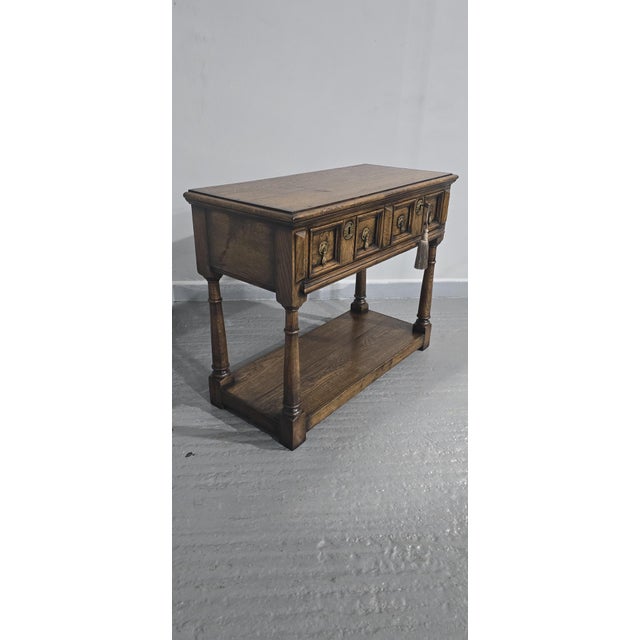 Wood Oak Dresser Base of Small Proportions, 1920s For Sale - Image 7 of 13