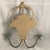 1980s Flower Basket Candle Sconces Metal and Plaster Composite - A Pair For Sale - Image 5 of 10