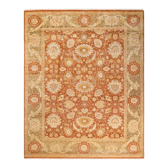 Mogul, One-of-a-Kind Hand-Knotted Area Rug - Brown, 8' 2" x 10' 2" For Sale