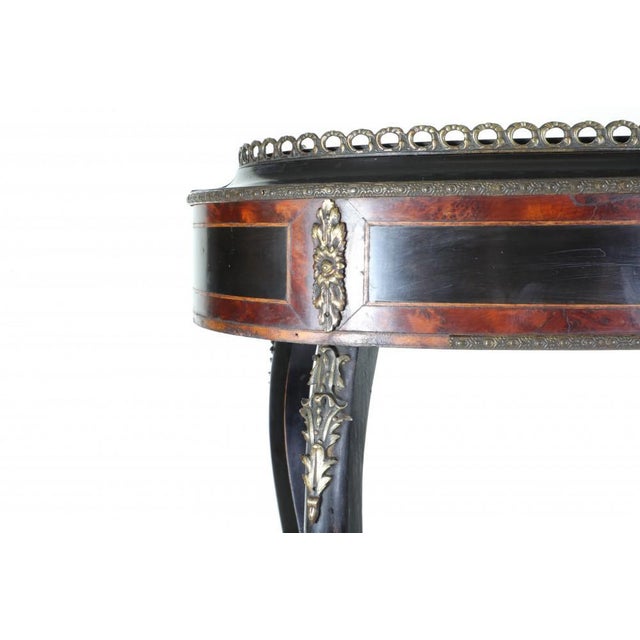 French Planter or Side Table in Aboyna with Inlay For Sale - Image 12 of 16