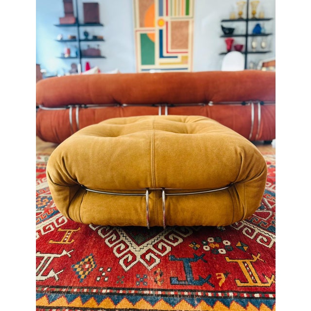 Original Soriana Lounge Chairs and Ottoman Design Tobia Scarpa for Cassina 1970s For Sale - Image 12 of 12