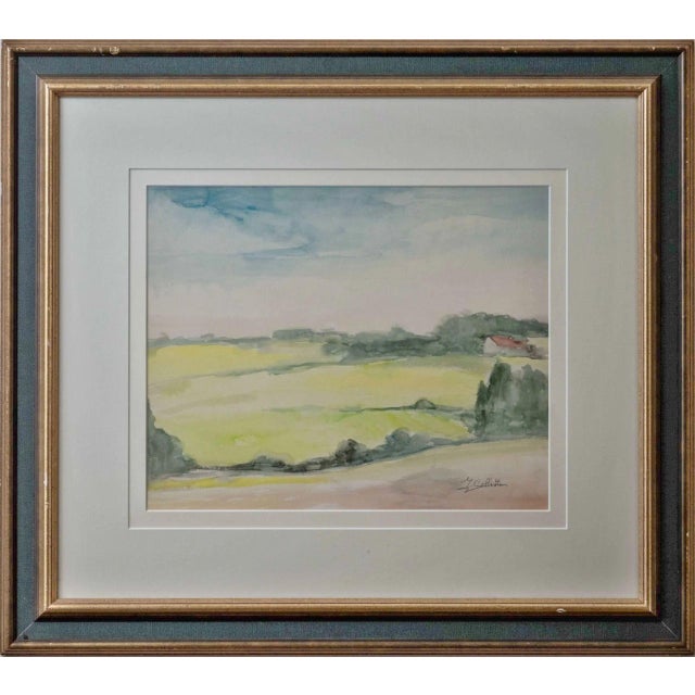 L. Collette, Landscape Painting, Watercolor For Sale - Image 6 of 6