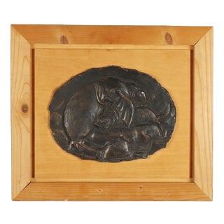 Bronze Bas-relief by Enrico Manfrini For Sale