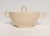 French Art Deco architectural glazed earthenware sugar bowl with lid in by Jean Luce, ca. early 1930s. Elegant, organic...