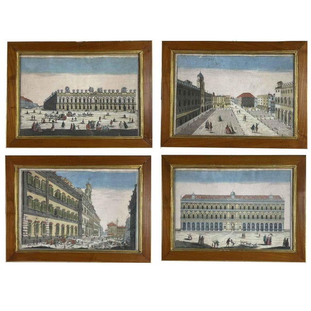 Remondini, Remondini Architectural Views Bassano, 1770, Engraving, Set of 4 For Sale - Image 6 of 6