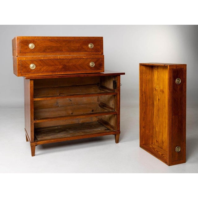 Brown Antique Chest of Drawers with Central Locker, 1800 For Sale - Image 8 of 14