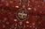Textile Abadeh Rug 3’5” X 4’10” Red Wool Vintage Tribal Hand-Knotted Carpet For Sale - Image 7 of 12