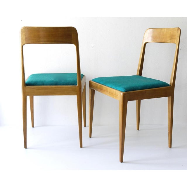 1950s Mid-Century Walnut Dining Chairs attributed to Carl Auböck, Vienna, Austria, 1950s, Set of 4 For Sale - Image 5 of 18