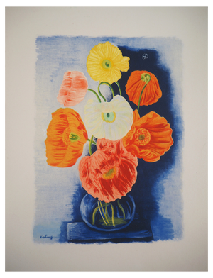 Moïse Kisling, Bouquet of Poppies, Original Lithograph