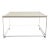 Scandinavian Minimalist Mid-Century Modern Tubular Steel & Glass Coffee Table in Style of Max Sauze For Sale