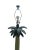 Vintage palm tree floor lamp with palm frond finial. Made in the Late 20th Century